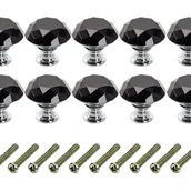 Zawiasy, okucia i inne akcesoria - Zestaw 10 uchwytów do szuflad kryształowych 30 mm ze śrubami do domu i biura - miniaturka - grafika 1