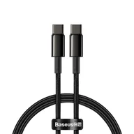 Kable USB - Baseus kabel USB Typ C - USB Typ C szybkie ładowanie Power Delivery Quick Charge 100 W 5 A 1 m czarny (CATWJ-01) - miniaturka - grafika 1
