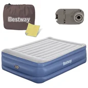 Materace turystyczne - Bestway Materac dmuchany 203 x 152 cm z wbudowaną pompką 67614 67614 - miniaturka - grafika 1