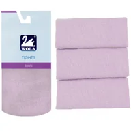 Rajstopy - Rajstopy Dziecięce Bawełniane Rajtuzy Elastyczne Klasyczne WOLA Jasny Fiolet Fioletowy 62-74 - miniaturka - grafika 1