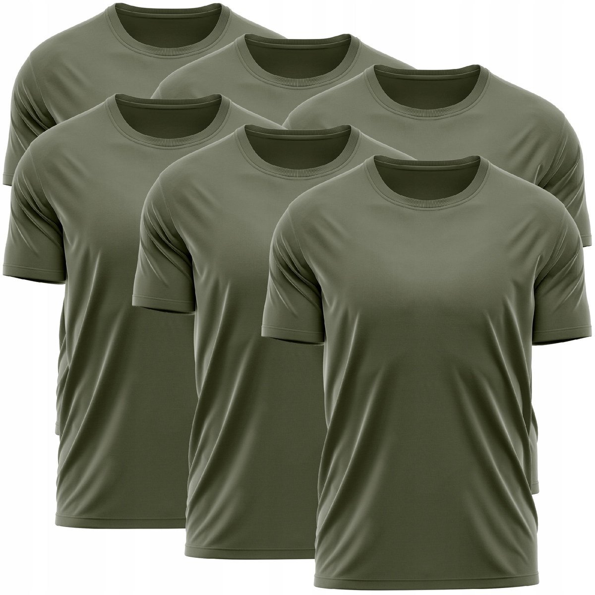 Koszulka Wojskowa Militarna Patriotyczna Zestaw 6 Pak 6Pak Gładka Basic