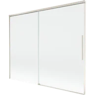 Parawany nawannowe - Mexen Rox parawan nawannowy 2-skrzydłowy rozsuwany 190 x 150 cm, transparent, nikiel szczotkowany - 8C9-190-001-97-00 - miniaturka - grafika 1