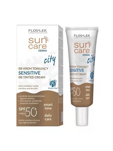 Flos-Lek Laboratorium, Sun Care Derma City, krem tonujący BB Sensitive SPF50+, skóra wrażliwa i sucha, 30ml - Balsamy i kremy do opalania - miniaturka - grafika 1