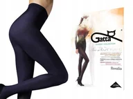 Rajstopy - Grube rajstopy Gatta Rosalia 60 den blu jeans, 4-L - miniaturka - grafika 1