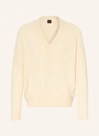 Swetry damskie - Boss Kardigan Kortho beige - miniaturka - grafika 1