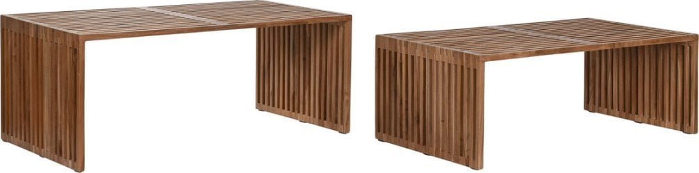 Home ESPRIT Zestaw 2 stołów Home ESPRIT Naturalny drewno tekowe 116 x 60 x 46 cm