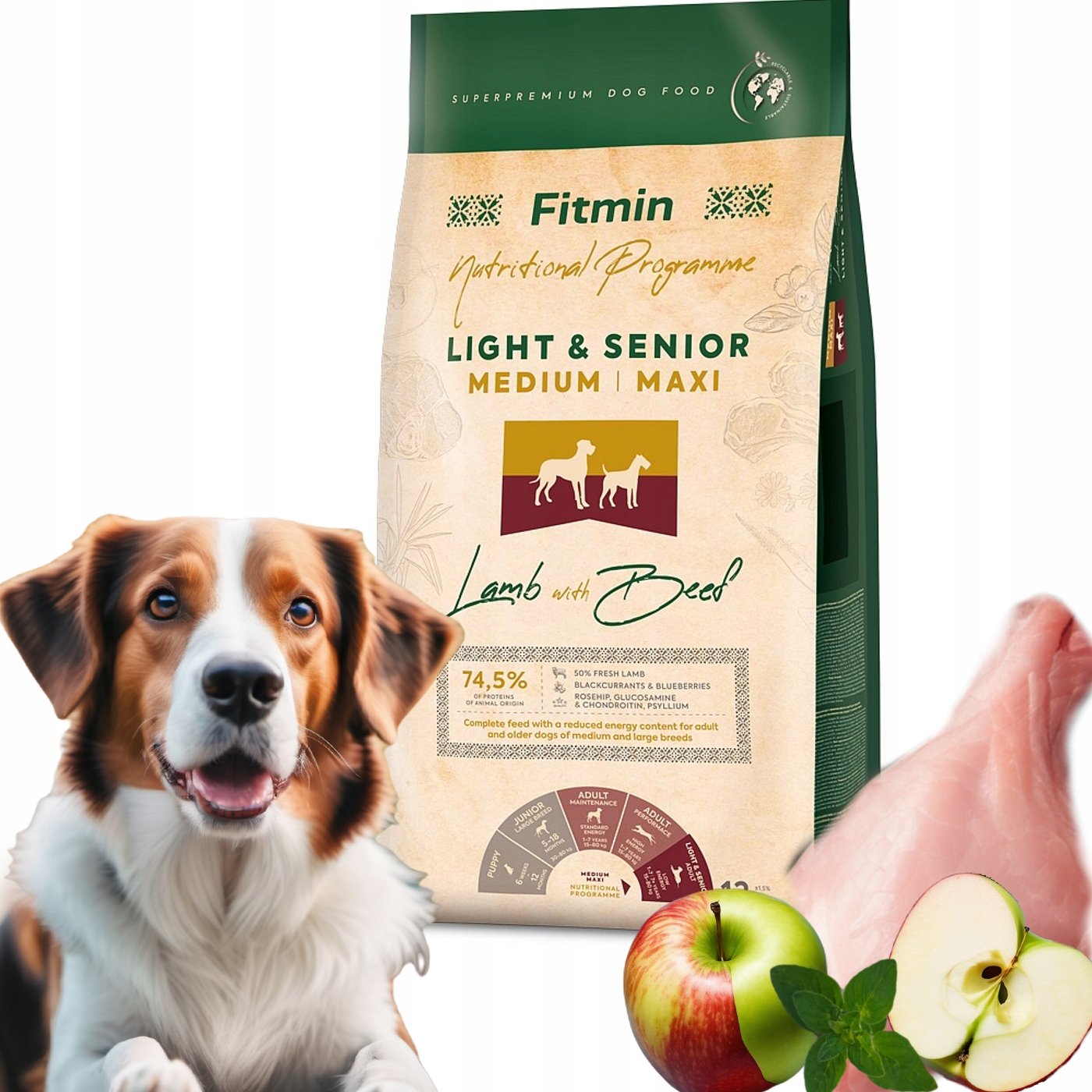 FITMIN Medium Maxi Performance Lamb&Beef 12kg