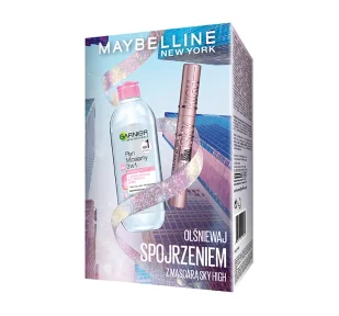 Zestaw Lash Sensational Sky High wydłużający tusz do rzęs Black 7.2ml + Garnier płyn micelarny 3w1 400ml - Płyny micelarne - miniaturka - grafika 1