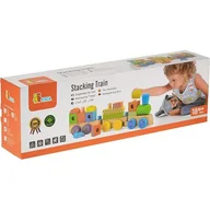 Pociągi dla dzieci - Viga Toys Kolorowa kolejka do ciągnięcia - miniaturka - grafika 1