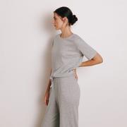 Piżamy damskie - Reserved - Dwuczęściowa piżama - Szary - miniaturka - grafika 1