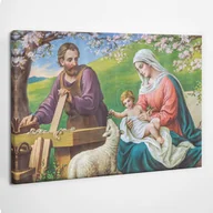 Ikony i obrazy sakralne - Święta Rodzina Matka Boża Józef - obraz polycanvas, 60x40 - miniaturka - grafika 1