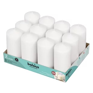 Świece Pieńkowe Bolsius 120/58Mm Biała 12 Sztuk - Świece - miniaturka - grafika 1