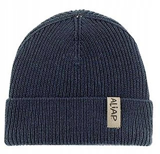 Aliap Czapka dziecięca One Size -adult Grafitowy Wełna merino 100%