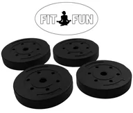 Obciążenia - Fit Fun ZESTAW 20kg OBCIĄŻENIE BITUMICZNE KOMPOZYTOWE 4x 5kg TALEŻ ciężar 4x5kg - miniaturka - grafika 1