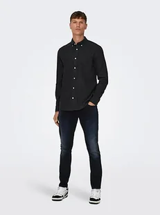 ONLY & SONS Koszula - Slim fit - w kolorze czarnym - Koszule męskie - miniaturka - grafika 1