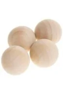 Zabawki kreatywne - Drewniane kulki bez otworu naturalne 30mm 4szt - miniaturka - grafika 1