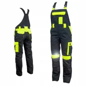 Odzież robocza - Spodnie robocze ogrodniczki MĘSKIE bhp ochronne ODBLASKOWE mocne wygodne 44 - miniaturka - grafika 1