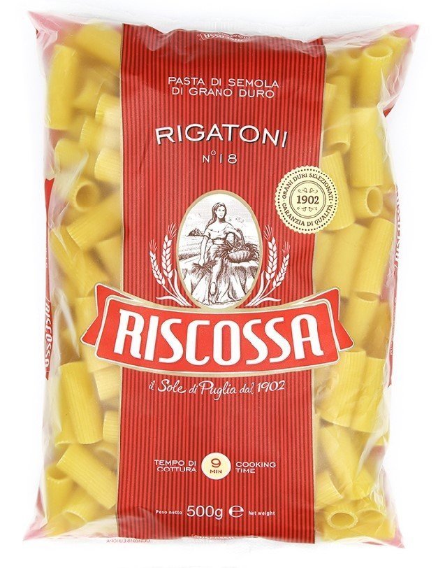 PASTIFICIO RISCOSSA Makaron Rigatoni grube rurki 500 g