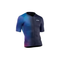 Koszulki rowerowe - Koszulka rowerowa NORTHWAVE BLADE Jersey czarno niebieska - miniaturka - grafika 1