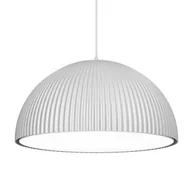 Lampy sufitowe - Zwieszana lampa sypialniana Gandra 5025 Shilo półokrąg kopuła metalowa biała - miniaturka - grafika 1