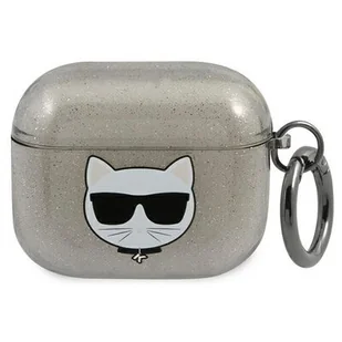 Apple Karl Lagerfeld Etui Karl Lagerfeld KLA3UCHGK AirPods 3 cover czarny/black Glitter Choupette KLD575BLK - Akcesoria do słuchawek - miniaturka - grafika 1