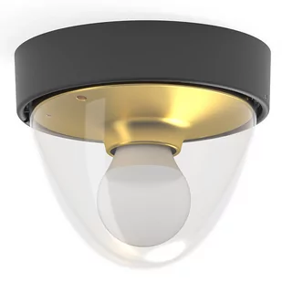 Nowodvorski Lampa sufitowa i ścienna NOOK SENSOR na e27 10W IP44 wys. 15cm czarny złoty 7975 - Lampy ścienne - miniaturka - grafika 2