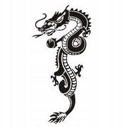 Naklejki na ścianę - Naklejka na ścianę dragon tribal azja Smok 3, 95x48 cm - miniaturka - grafika 1