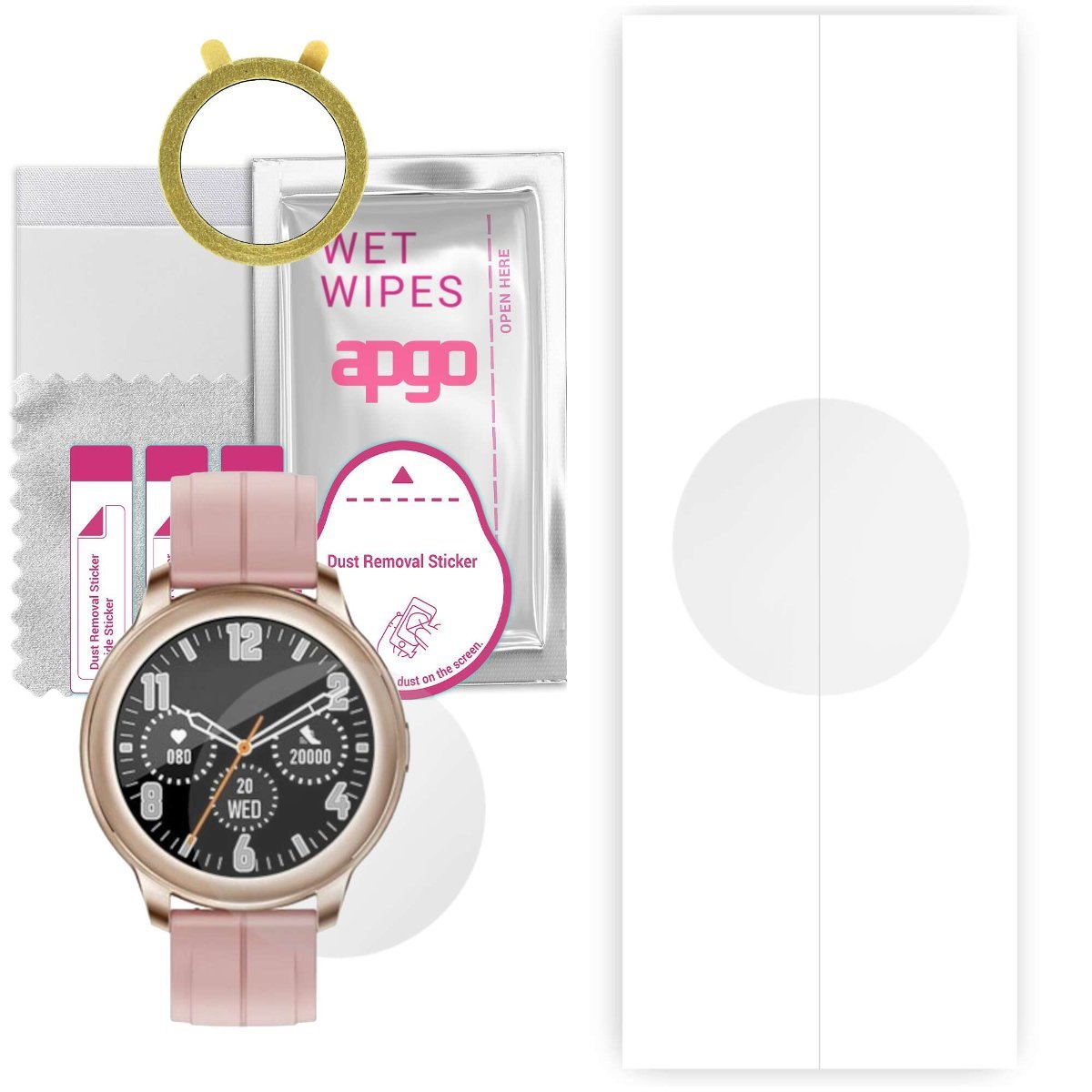 1x Folia hydrożelowa do Tracer SMF11 Iris - apgo Smartwatch Hydrogel Protection Ochrona na ekran smartwatcha