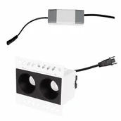 Lampy ogrodowe - Lampa wpustowa z modułem LED i zasilaczem Modular H180.05 + HM180 2L + HT180 6W ON/OFF Maxlight LED 6W 3000K czarna biała - miniaturka - grafika 1