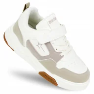 Buty dla dziewczynek - Buty dziecięce sportowe na lato BIG STAR lekkie na RZEPY RR374055 beżowe 32 - miniaturka - grafika 1
