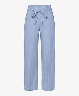BRAX Damskie spodnie w stylu Maine S skrócone lniane spodnie, Soft Blue, 36W / 30L - Spodnie damskie - miniaturka - grafika 1