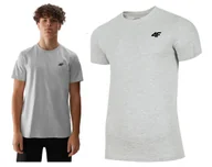 Koszulki męskie - 4F Koszulka Męska T-shirt Bawełna TTSHM1154 r.L - miniaturka - grafika 1