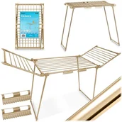 Suszarki na ubrania - Suszarka na pranie, stojąca, rozkładana, 19 mb, Debora, złota - miniaturka - grafika 1