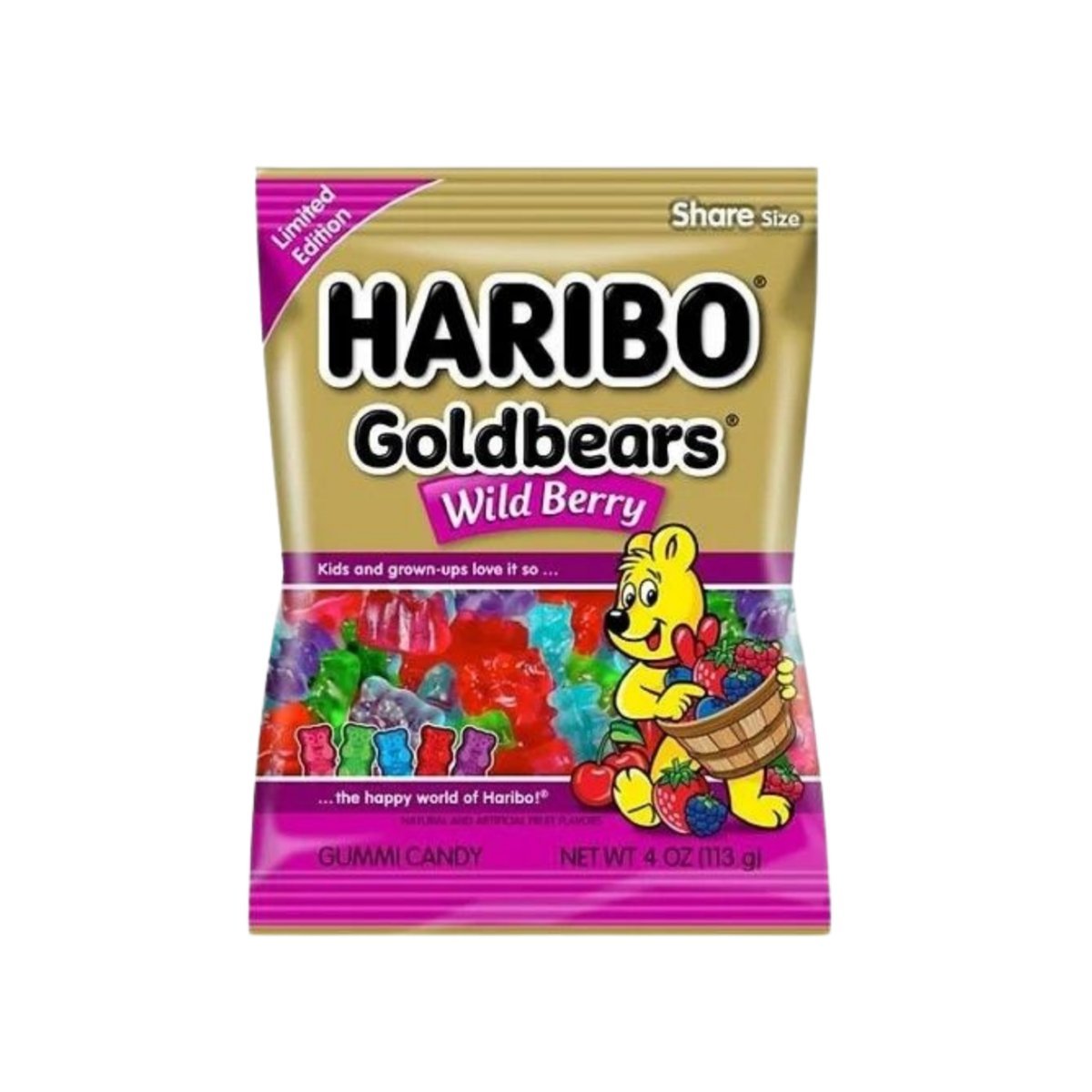 Haribo Żelki Goldbaren Wild Berry O Smaku Dzikiej Jagody 5 Smaków 80G
