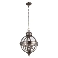 Lampy sufitowe - Lampa wisząca Adams - kolor brązowy, transparentny - FE/ADAMS/3P BRZ - miniaturka - grafika 1