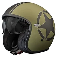 Kaski motocyklowe - PREMIER HELMET VINTAGE STAR MILITARY BM, MILITARY GREEN/BLACK, XL - miniaturka - grafika 1