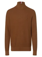 Swetry męskie - Tommy Hilfiger Sweter męski Mężczyźni Bawełna brązowy jednolity, XL - miniaturka - grafika 1