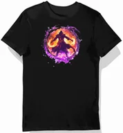 Koszulki męskie - Koszulka męska czarna z nadrukiem magicznego starcia czarodziejów XL - miniaturka - grafika 1