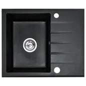 Zlewozmywaki - Rea Zlewozmywak granitowy Rea NORTH black metalic - miniaturka - grafika 1