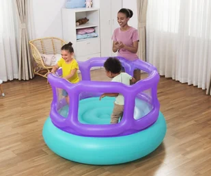 Bestway 52646 Dmuchany okrągły Zamek do skakania Laugh 'n Leap Bouncer 1.52m x 1.52m x 84cm - Materace dmuchane i koła do pływania - miniaturka - grafika 6