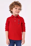 Bluzki dla chłopców - Mayoral longsleeve dziecięcy kolor czerwony z aplikacją - miniaturka - grafika 1