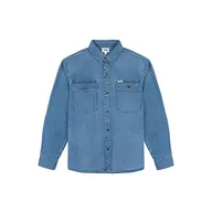 Koszule męskie - Wrangler Męska koszula 2PKT, MID Stone, rozmiar S, szary (mid stone), S - miniaturka - grafika 1