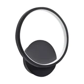 Lampy ścienne - Kinkiet ścienny Emma 04049 Ideus LED 10W 4100K okrągły czarny - miniaturka - grafika 1