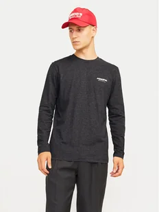 Jack&Jones Longsleeve Alvis 12259735 Czarny Standard Fit - Bluzy męskie - miniaturka - grafika 1