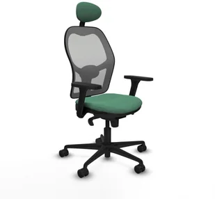 Fotel biurowy, krzesło biurowe Krzesło Biurowe z Zagłówkiem Piqueras y Crespo 3D036N1 Szmaragdowa Zieleń - Fotele i krzesła biurowe - miniaturka - grafika 1