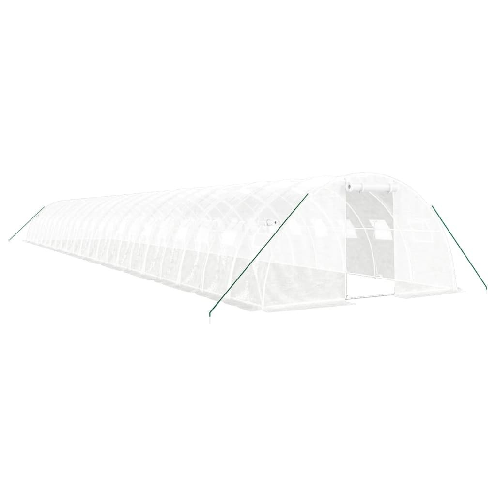 Prolenta Premium - Szklarnia z ramą stalową biała 88 m² 22x4x2 m
