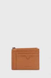 Portfele - Coccinelle portfel skórzany męski kolor brązowy - grafika 1