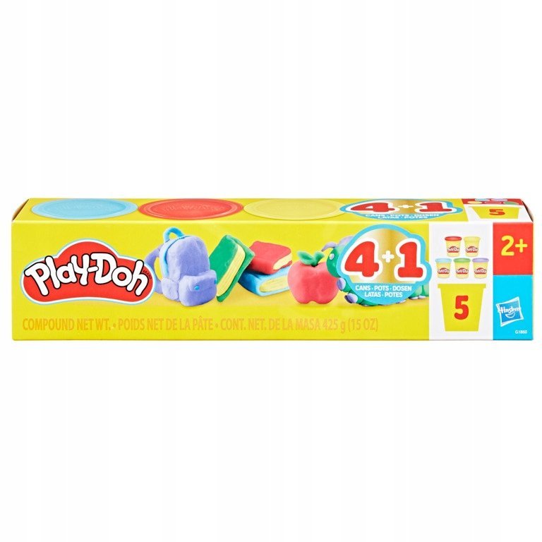 Play-Doh Ciastolina Tuby 5-pack Powrót do szkoły 5 tub Hasbro G1860