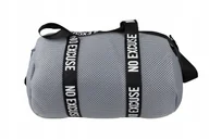 Torby sportowe - TORBA SPORTOWA FITNESS SIŁOWNIA BASEN TANIEC SZARA 47x24 - miniaturka - grafika 1