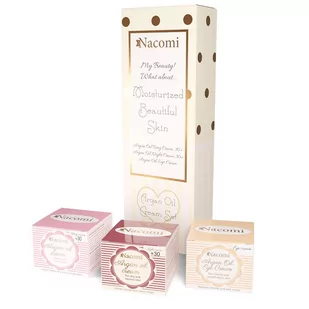 Nacomi SET Argan Oil Creams krem na dzień 50ml + krem na noc 50ml + krem pod oczy 15ml - Kosmetyki pod oczy - miniaturka - grafika 1
